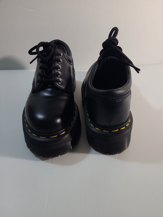 Dr. Martens Black Leather  Sole Platform Lace Up 8053 Quad Size 5 Womens main image 1